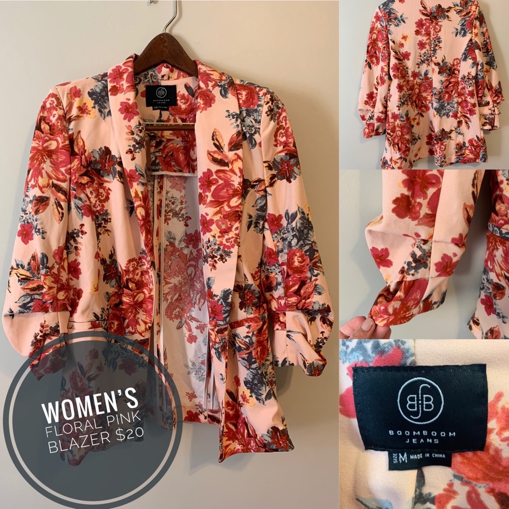 Floral Pink Blazer- Woman’s